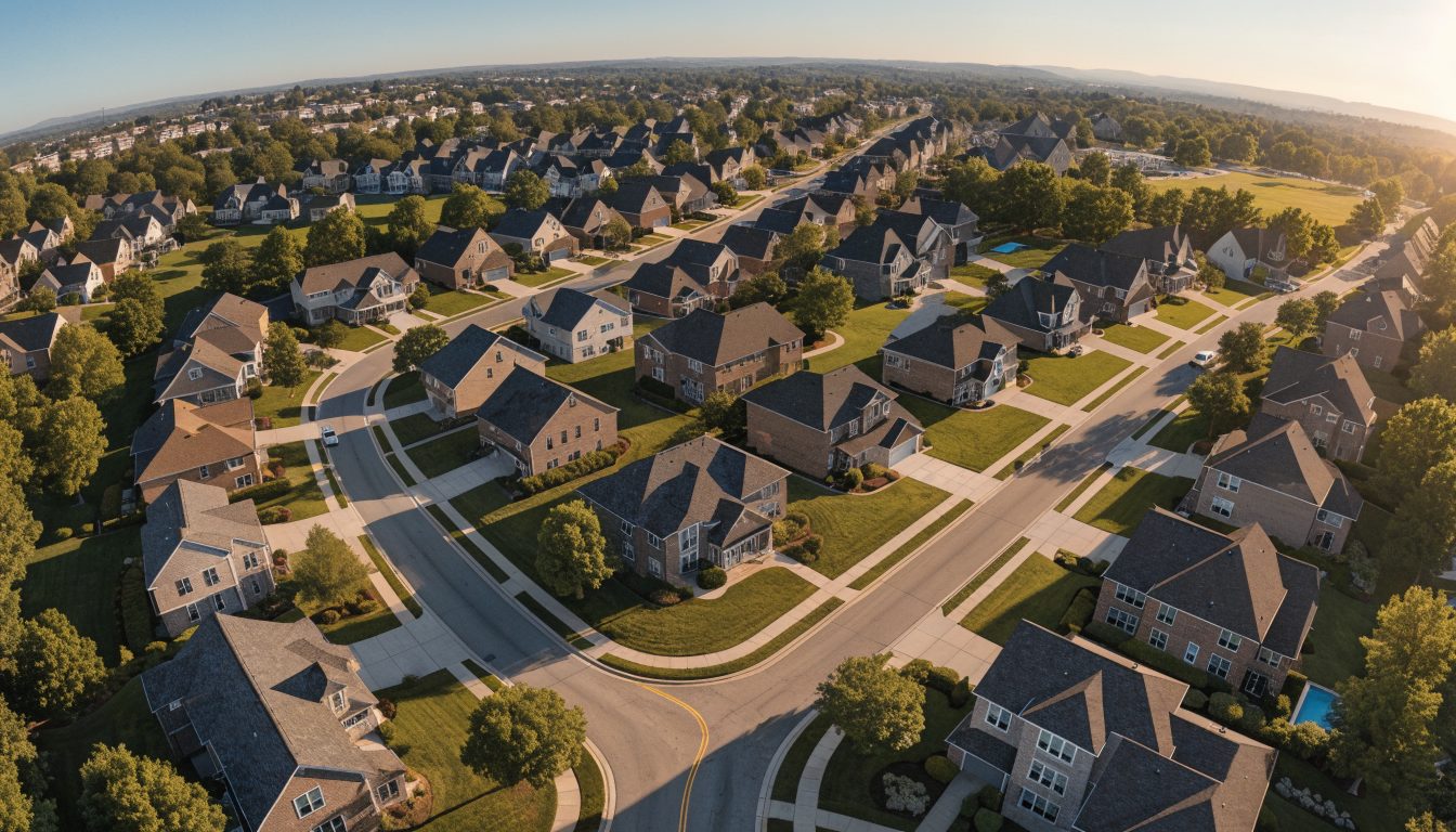 Geist reservoir community neighborhood from above — Sparkle Clean premium cleaning service